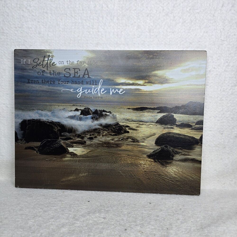 Psalm 139:9-10 Coastal Seascape Scene 12x16